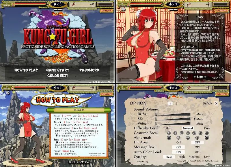 KUNG-FU GIRL -EROTIC SIDE SCROLLING ACTION GAME 3-